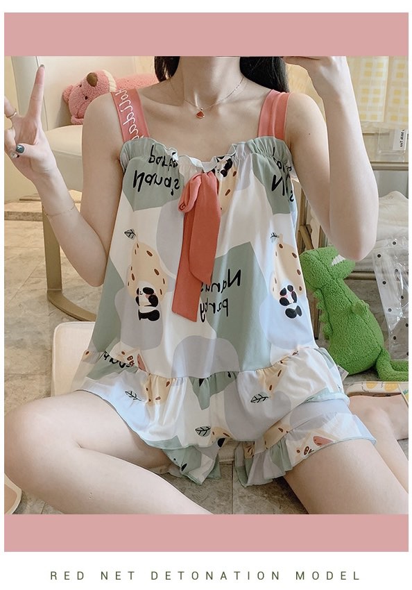 Womens shorts best sale and vest pyjamas