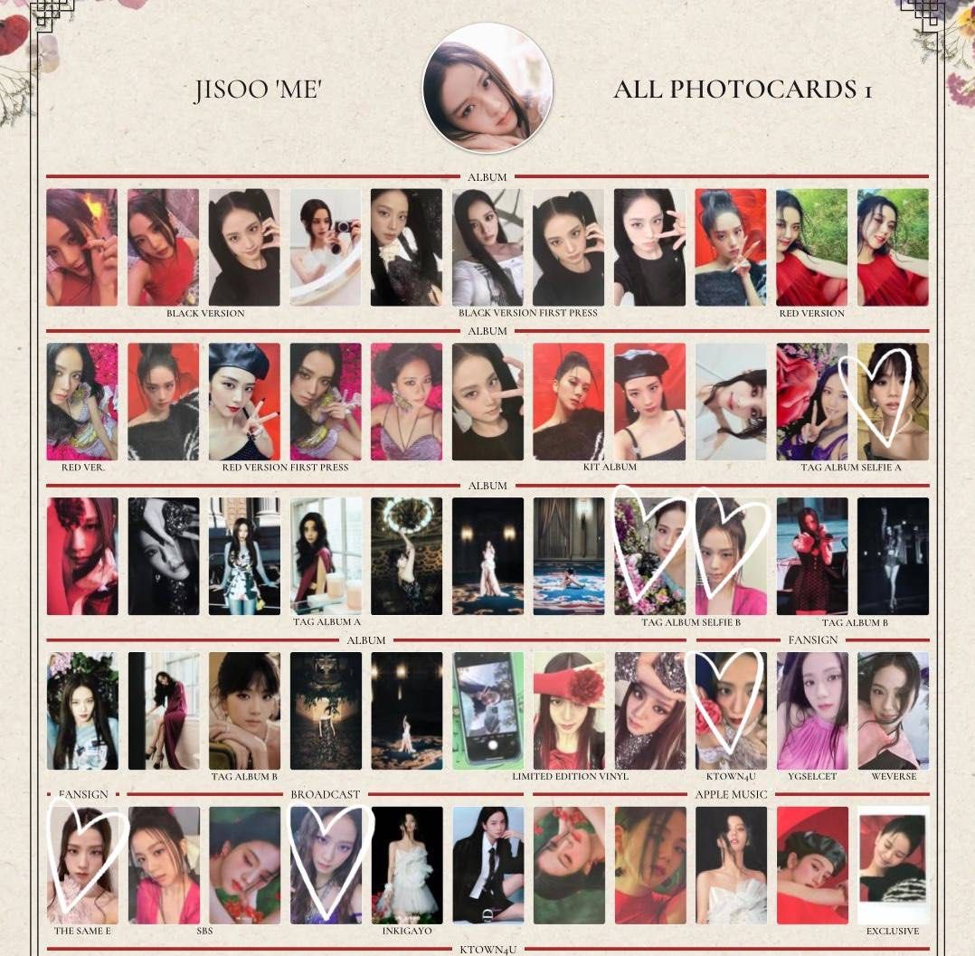 wtb / lfs jisoo blackpink flower vinyl me photobook hello kitty