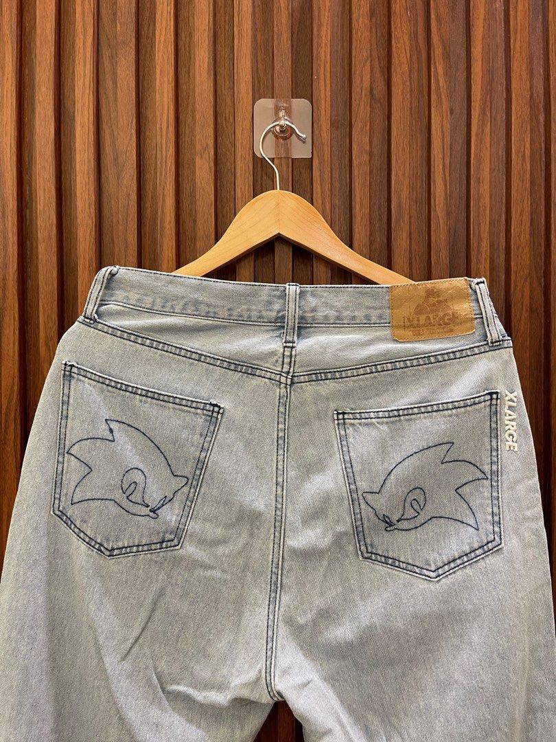 XLarge x Sonic pants (Category: Jeans) located in Marikina City. Submitted by papichulongs_closet (Listing ID 1260970509, Image 2). Description: Xlarge x Sonic denim pants Excellent good as new Size 30-33 3k.