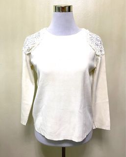 Zara | Zara Tops| Zara Combination Lace Knit Sweater