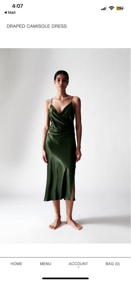 Zara draped camisole dress top