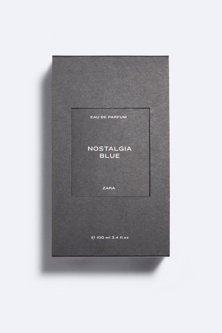 ZARA NOSTALGIA BLUE EDP 100 ML (Category: Fragrance & Deodorants) located in Las Pinas. Submitted by chicchateaumnl (Listing ID 1260898396, Image 3). Description: 100% ORIGINAL BRAND NEW STORE BOUGHT “A nostalgic reflection of your personality, your way of being in the world.” Created by Illias Ermenidis. The spicy elegance of cardamom and saffron herald the aromatic, clean, and delicate notes of geranium. The warm notes of ambrox and black vanil