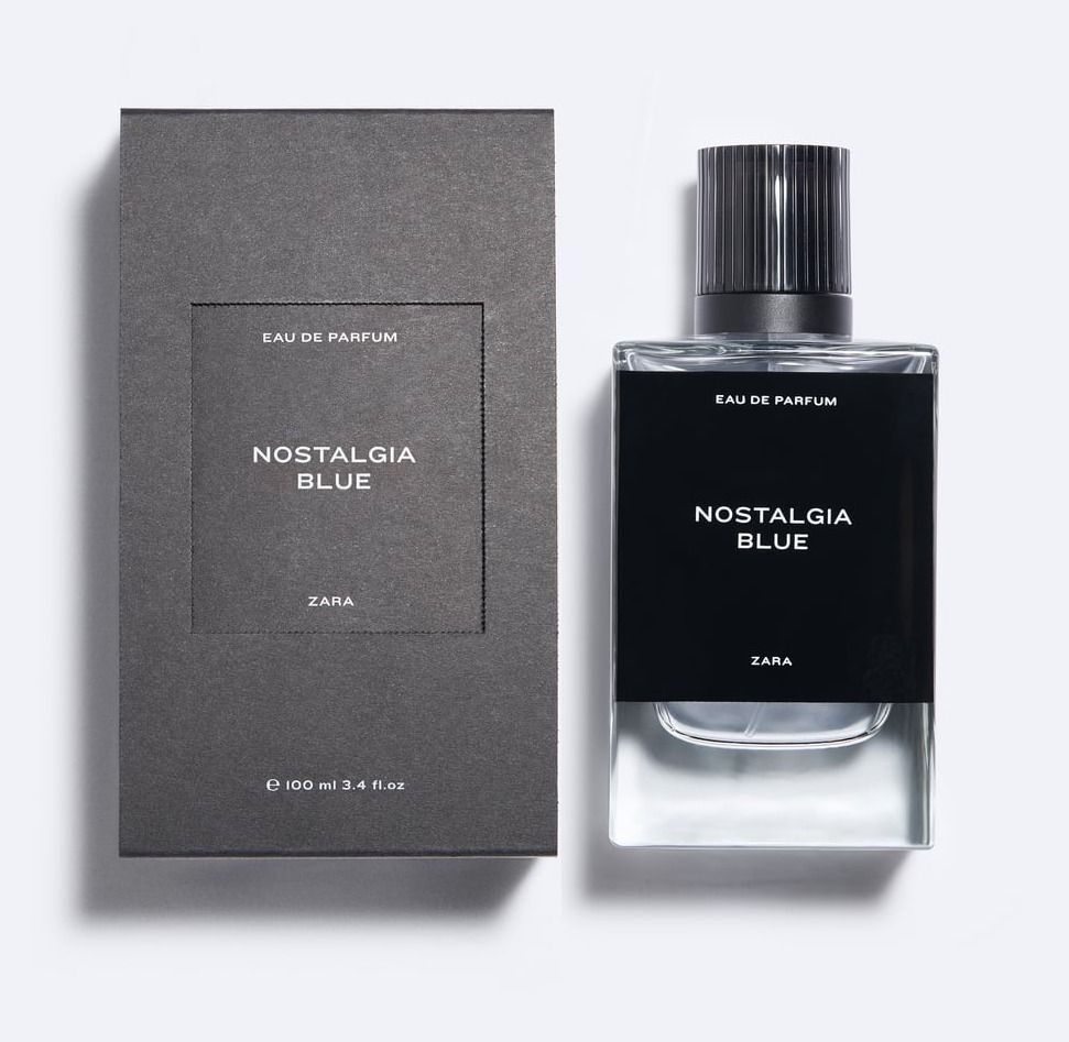 ZARA NOSTALGIA BLUE EDP 100 ML (Category: Fragrance & Deodorants) located in Las Pinas. Submitted by chicchateaumnl (Listing ID 1260898396, Image 1). Description: 100% ORIGINAL BRAND NEW STORE BOUGHT “A nostalgic reflection of your personality, your way of being in the world.” Created by Illias Ermenidis. The spicy elegance of cardamom and saffron herald the aromatic, clean, and delicate notes of geranium. The warm notes of ambrox and black vanil