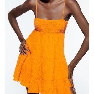 Zara shirred dress top