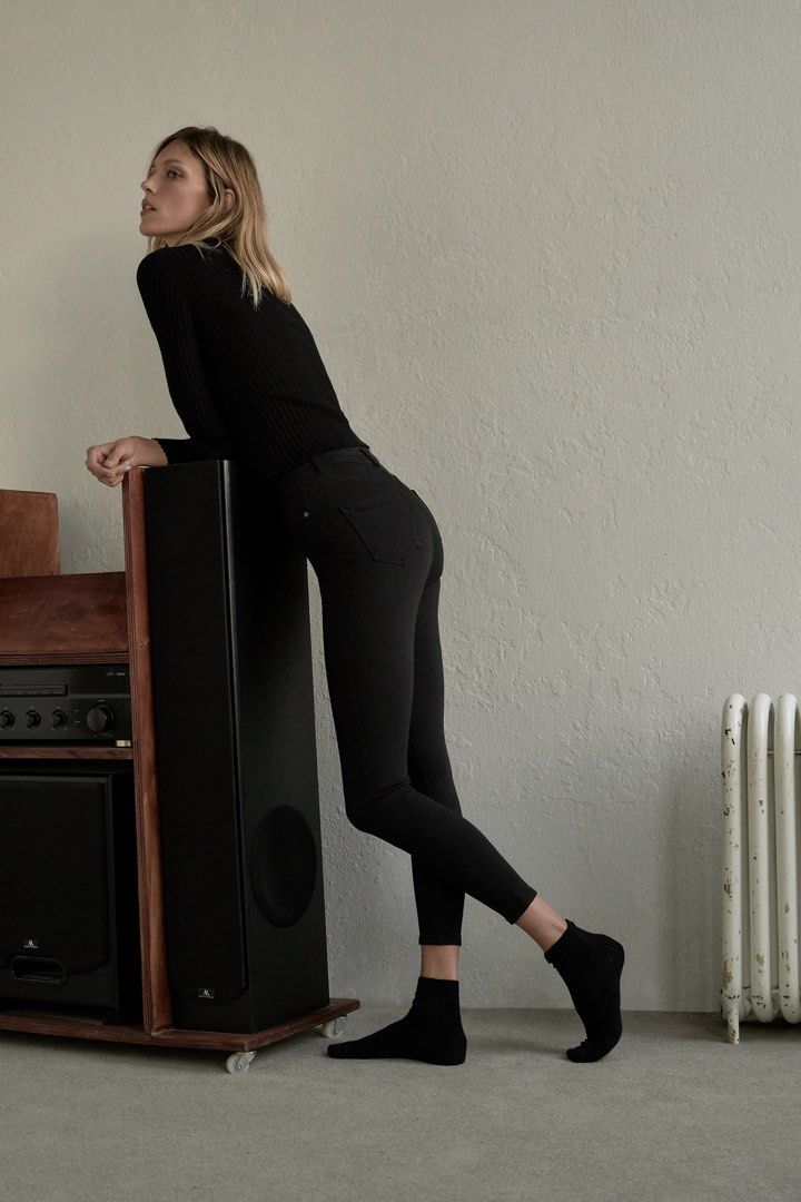 Zara high rise jeggings discount