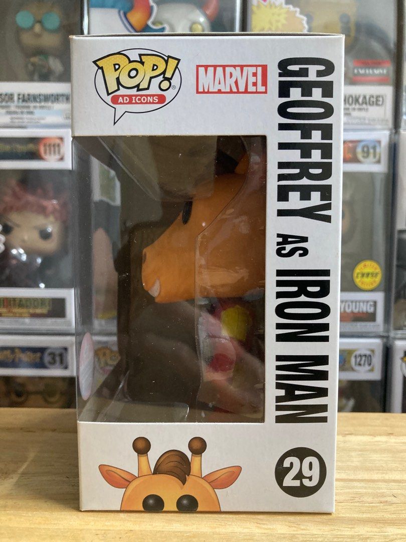 2018 Canadian Exclusive Toys R Us Geoffrey as Iron Man Funko Pop Hobbies Toys Toys Games on Carousell