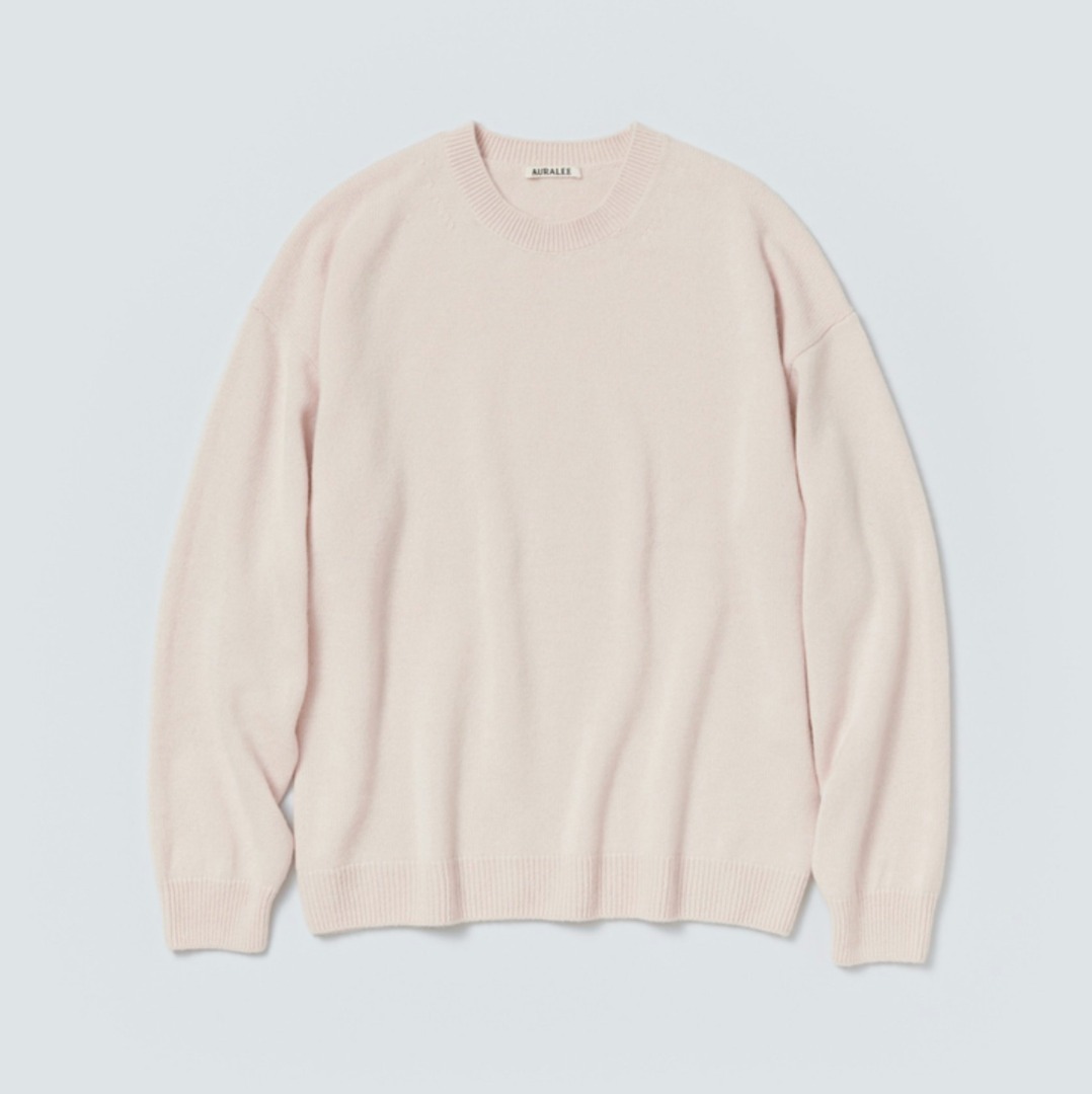 21AW AURALEE BABY CASHMERE KNIT P/O TOP LIGHT PINK 4號, 他的時尚