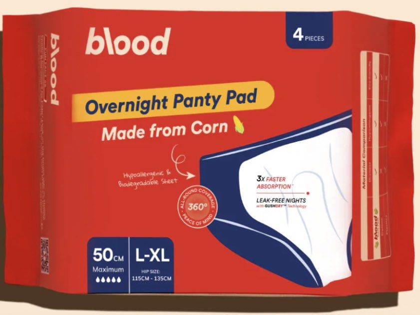 2for$10) Blood- overnight panties / pad (pants) - L to XL (hip size:  115-135cm), Beauty & Personal Care, Sanitary Hygiene on Carousell