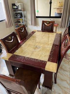 6 seater Dining Table Marble