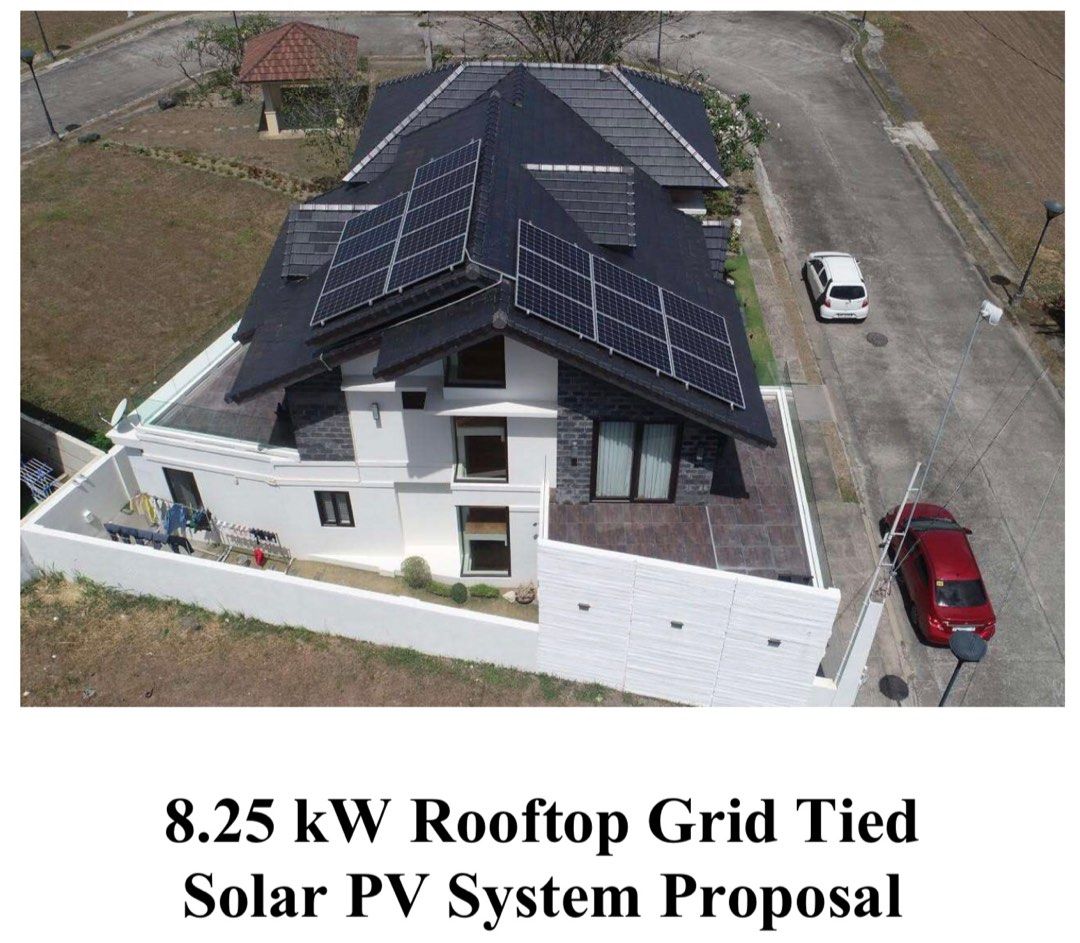 8.25 kW Solar Energy System (SES) (Category: Electrical, Adaptors & Sockets) located in Manila. Submitted by franciscojof (Listing ID 1257986546, Image 1). Description: FROM MY COSTBUSTER COMPANY: SELLING: 8.25 kW Rooftop Grid Tied Solar Energy System (SES) a. Solar Panels: 15 pcs AE Aurora Solar Panels 550 Watts Monocrystalline b. Inverter: 1 set 8kW Solax Grid Tied Inverter c. 1 Lot of Mounting System d. 1 Lot of Balance of System (Breakers, Wi