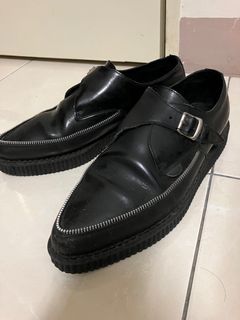 英國 品牌 Underground 搖滾 龐克 厚底鞋 Creeper 皮鞋 尖頭 德比 增高 靴 