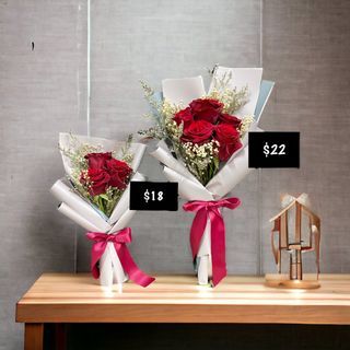 💖33 Stalks Fresh-Cut Roses🌹with a LV design paper wrapper (Fresh  Flower Bouquet)