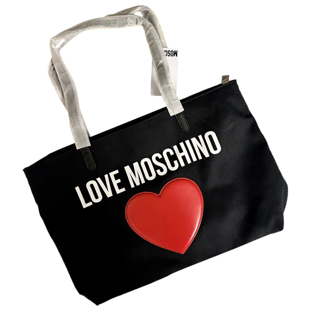 Love moschino tote bag black 2025