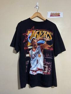 ALLEN IVERSON PHILADELPHIA SIXERS VINTAGE 2000'S MAJESTIC T-SHIRT ADULT 2XL