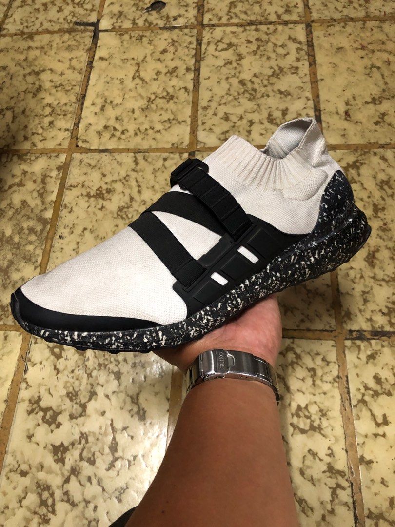Black Mens Ultra Boost Cloud White Adidas Hyke X UltraBoost Primeknit  'White Black'(30 Cm),