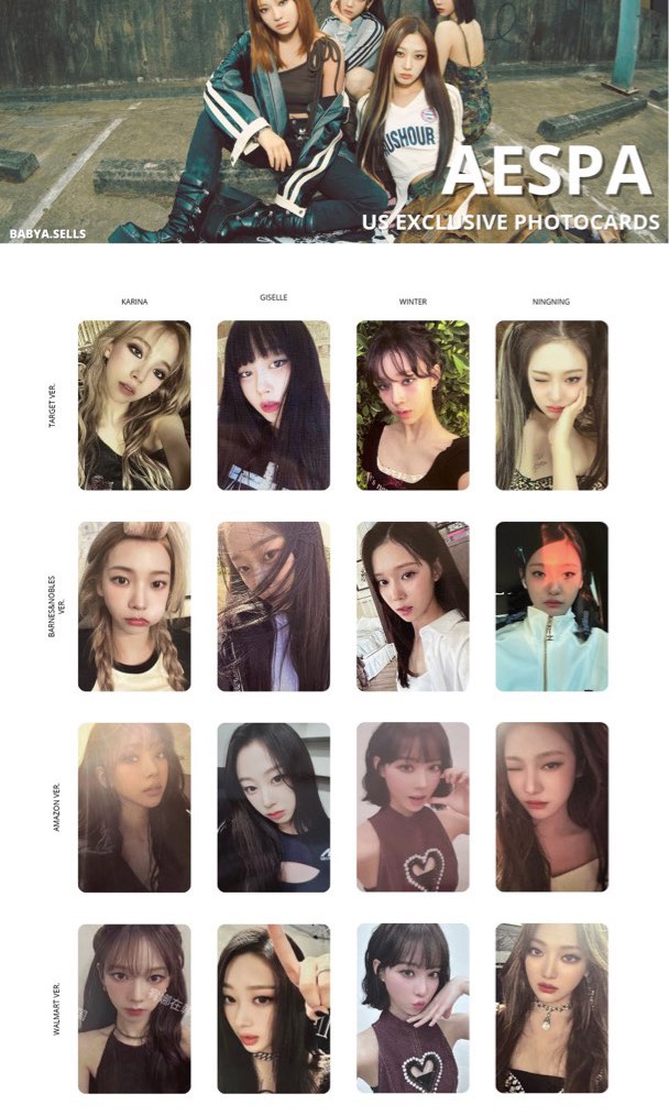 AESPA MY WORLD TARGET BN AMAZON WALMART KARINA WINTER GISELLE