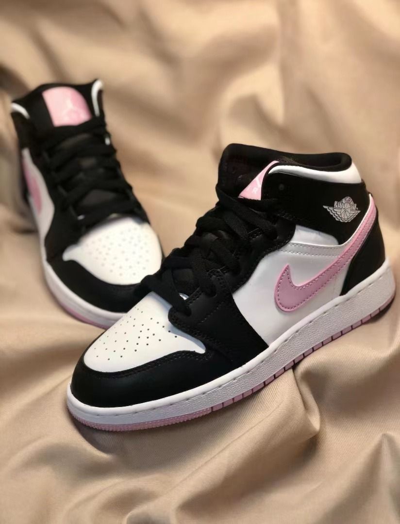 Air Jordan 1 Mid pink panda Women s Fashion Footwear Sneakers