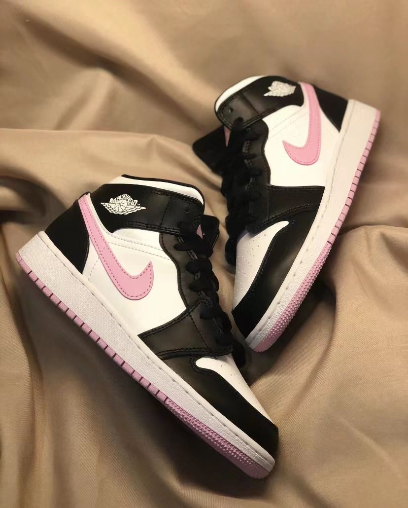 Air Jordan 1 Mid pink panda Women s Fashion Footwear Sneakers