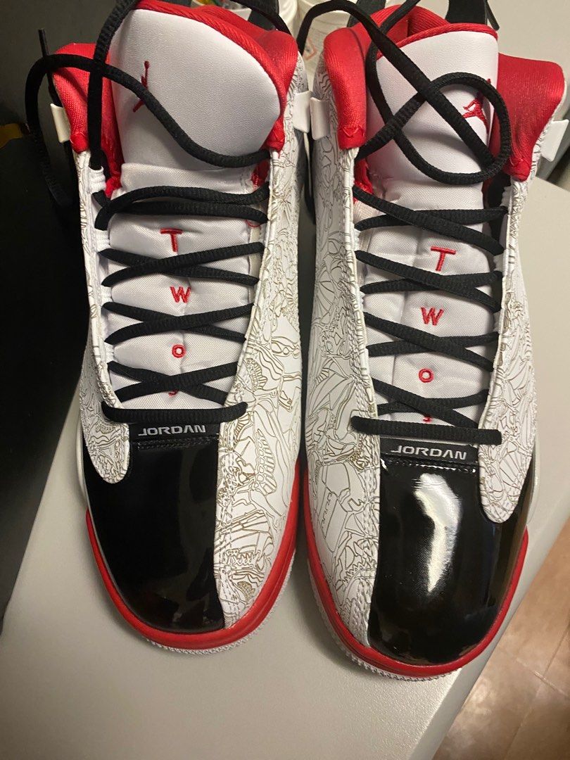 Air Jordan Dub Zero white black varsity Red US 10 Carousell