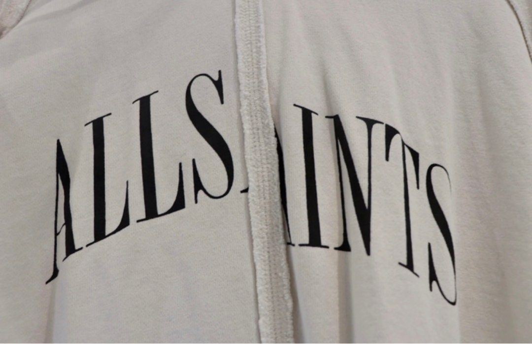 All saints white store hoodie