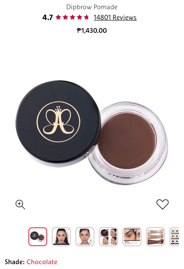 Anastasia Dipbrow Pomade Chocolate shade (Category: Makeup) located in Balanga. Submitted by icacole (Listing ID 1257969932, Image 1). Description: .