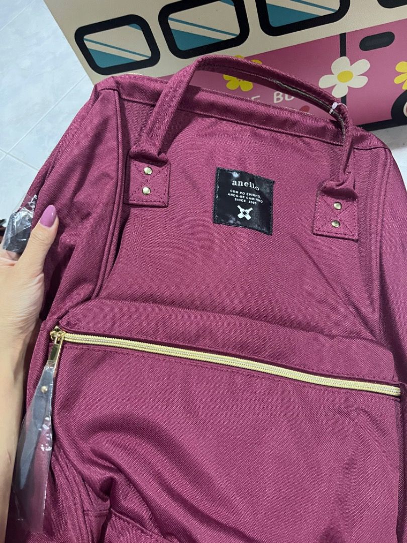 Wine nylon Anello Backpack