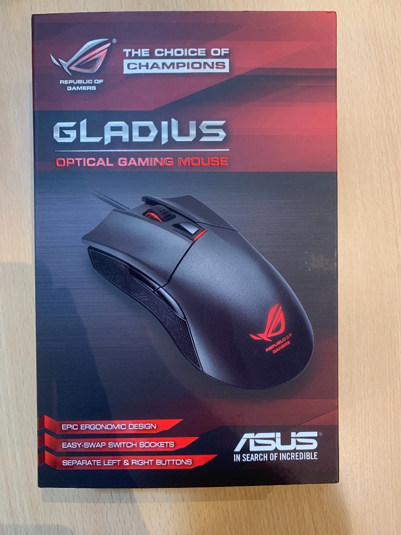 ASUS ROG Gladius Optical Gaming Mouse (Wired), Computers & Tech, Parts