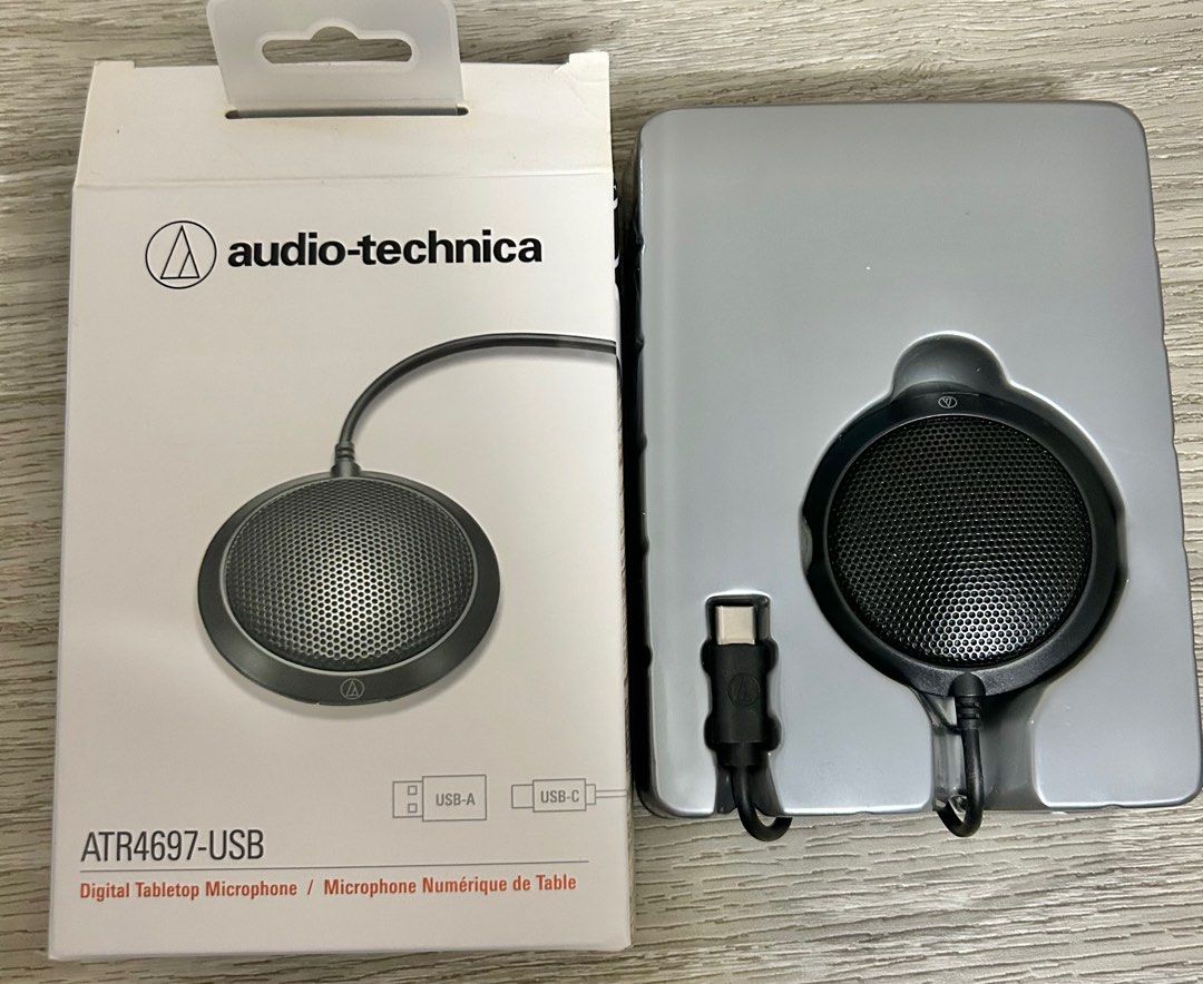 AudioTechnica Tabletop mic, Audio, Microphones on Carousell