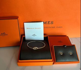 Authentic Hermes Bracelet & Earrings