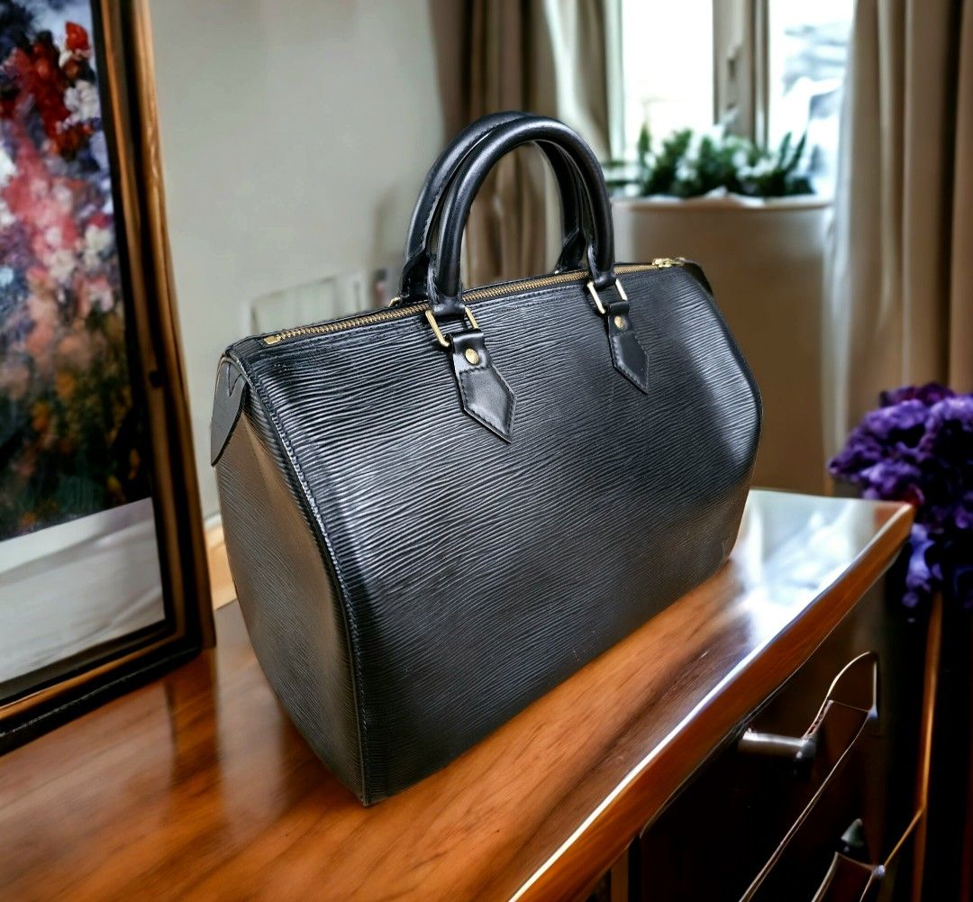Louis Vuitton - Authenticated Speedy Handbag - Patent Leather Silver for Women, Very Good Condition