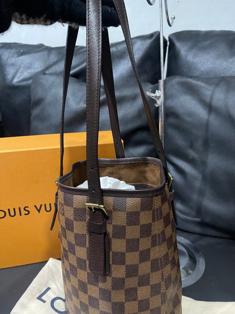 Louis Vuitton, Bags, Damier Ebene Marais Bucket 23