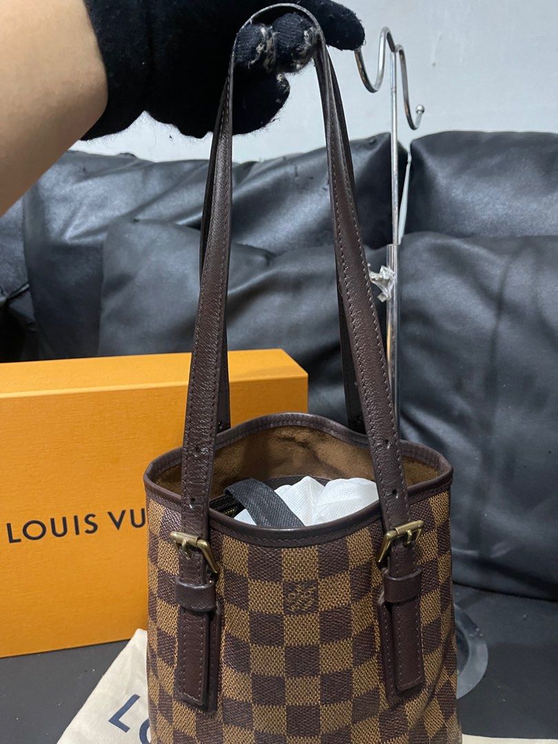 Sac Louis Vuitton bucket pm damier - SecondeMainDeLuxe