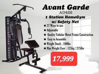 Avant-garde single station homegym 100lbs weight stack Brandnew Onhand