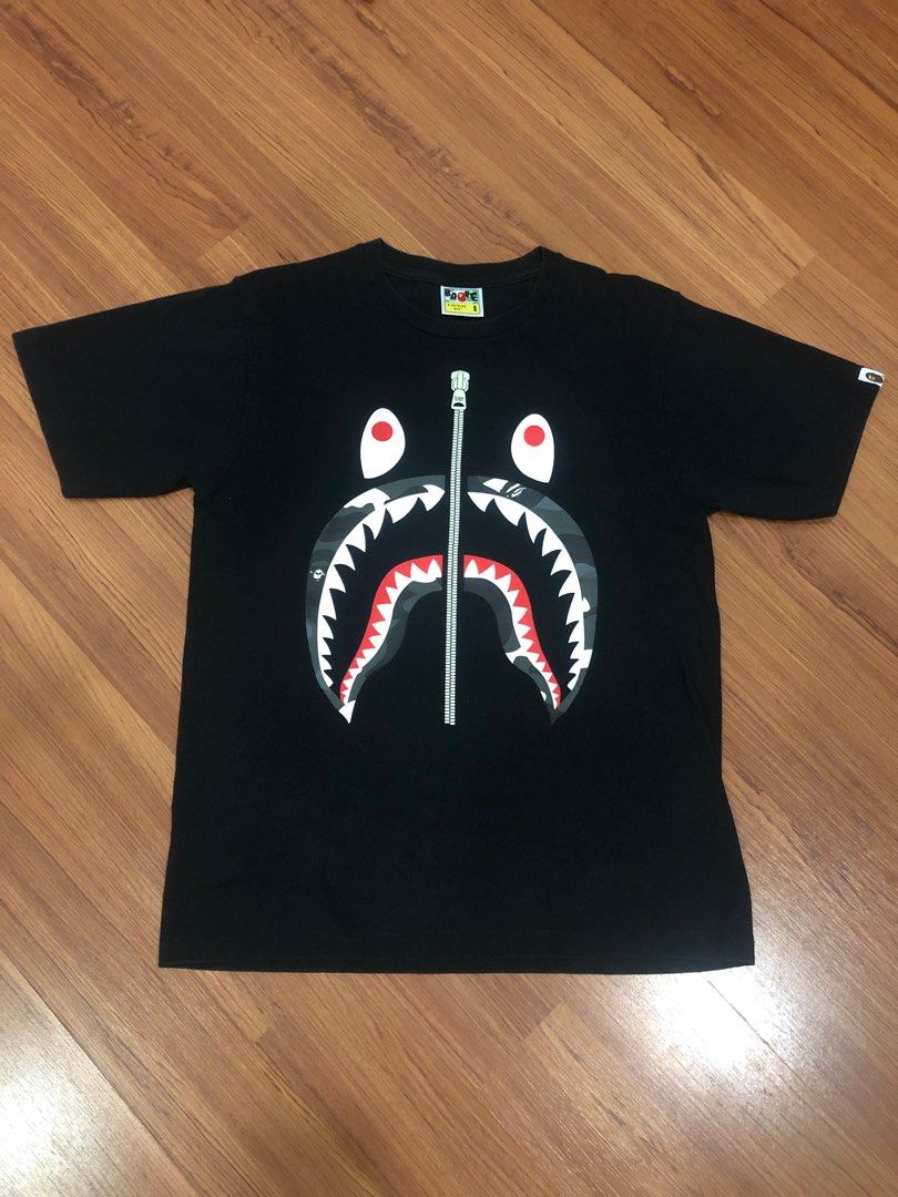 Bape Shark GITD Men s Fashion Tops Sets Tshirts Polo Shirts