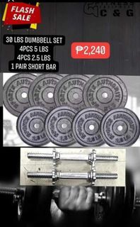 Barbell and dumbbell set package promo