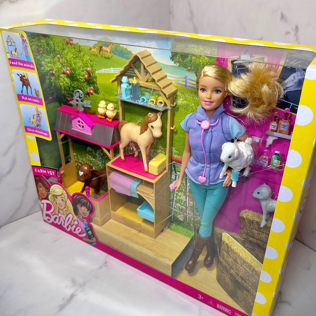 Barbie Careers Farm Vet Playset DHB71 Hobbies Toys Toys