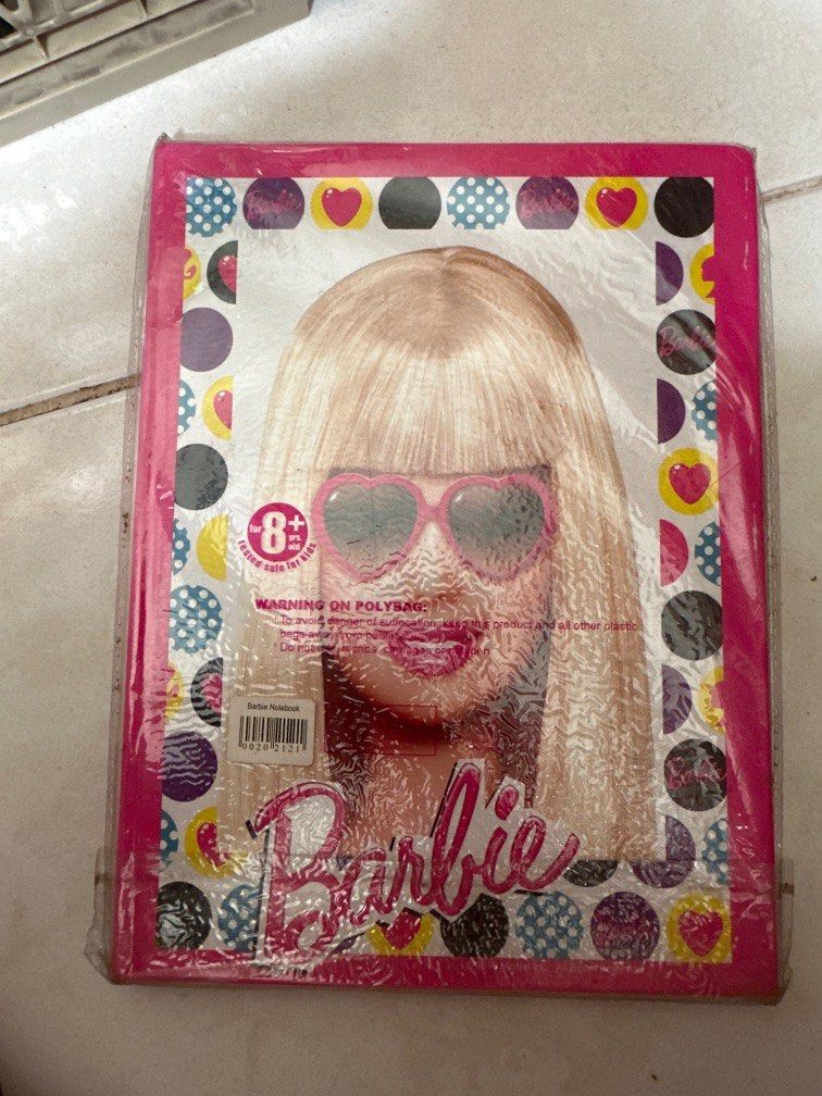 Barbie notebook (Category: Stationery & School Supplies) located in San Juan City. Submitted by annietango (Listing ID 1257906087, Image 1). Description: - still in plastic .