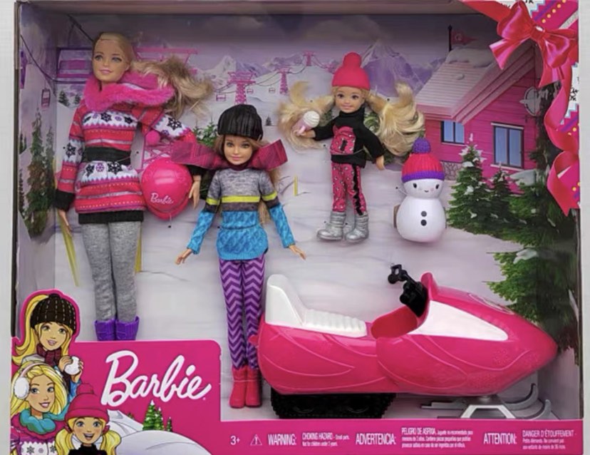 Barbie sisters snow top fun gift set