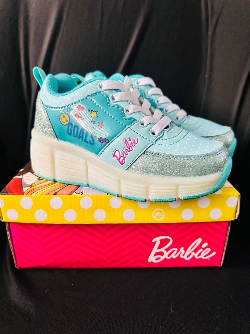 Barbie Sneakers Rubber Shoes with wheels and lights