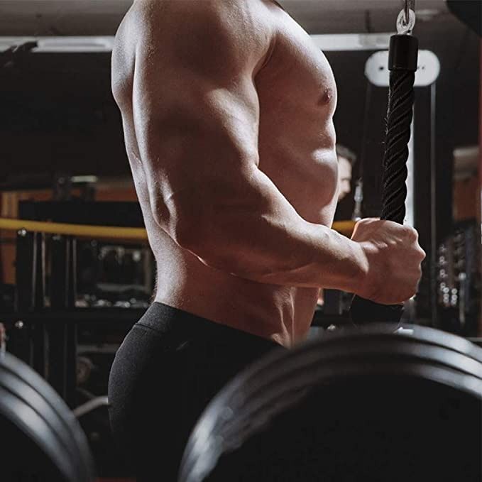 Biceps/Tricep Rope Pull Down Training Pulley Rope Fitness Sports ...