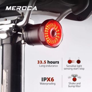 Bicycle Brake Sensor Rear Light USB Chargeable 20 LED Lamp Len Lights - Foldies / MTB / Java / Sava / MOBOT Accessories