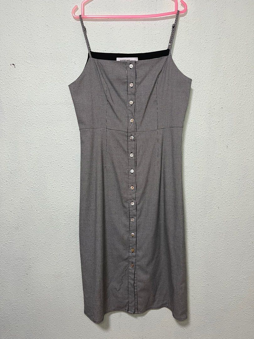Gingham button down dress discount
