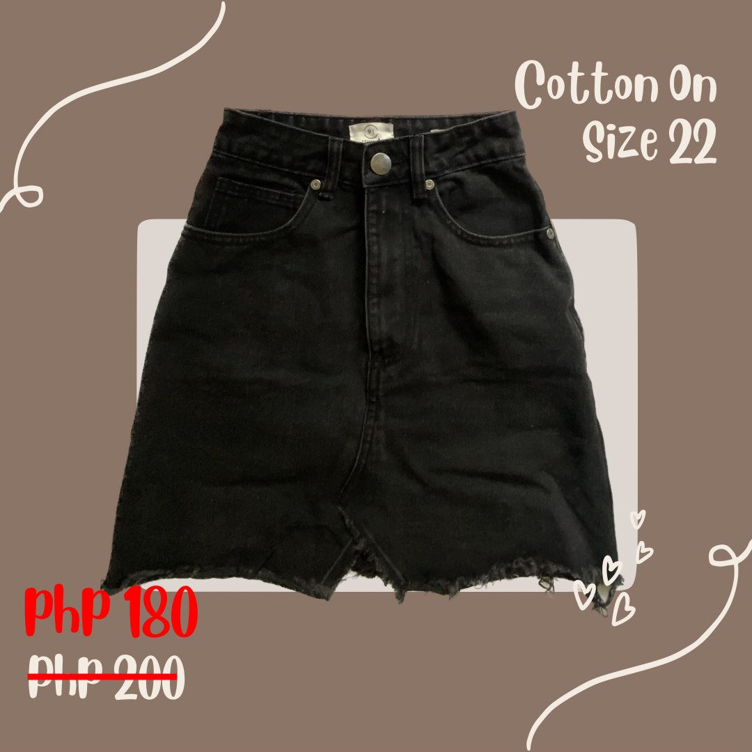 Black denim online skirt size 22
