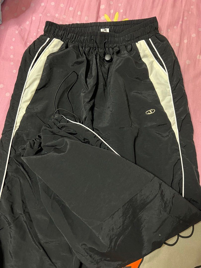 Black Nike trackpants baggy sweatpants. Drawstring - Depop