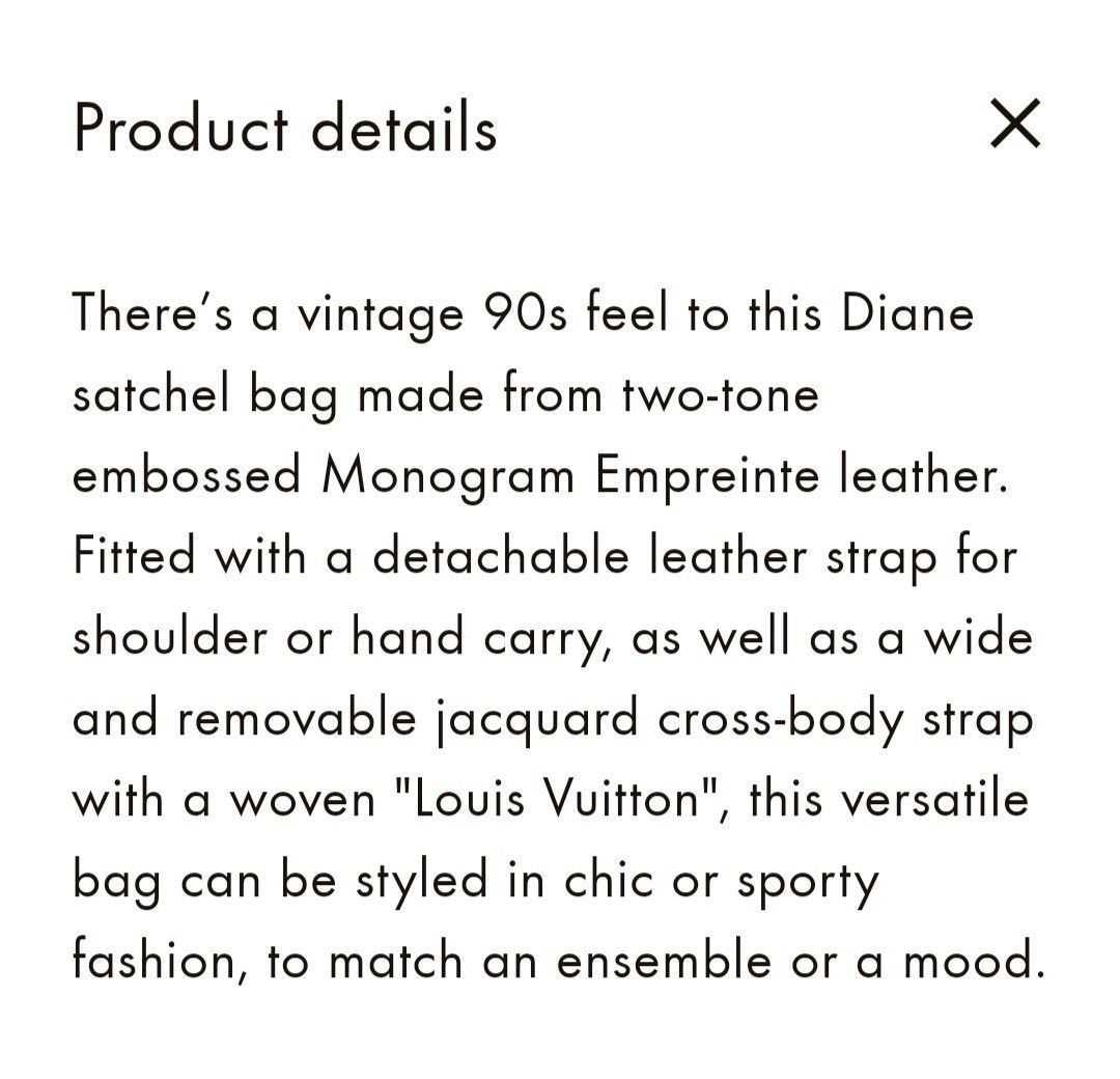 Diane Satchel Bag - Luxury Monogram Empreinte Leather Black