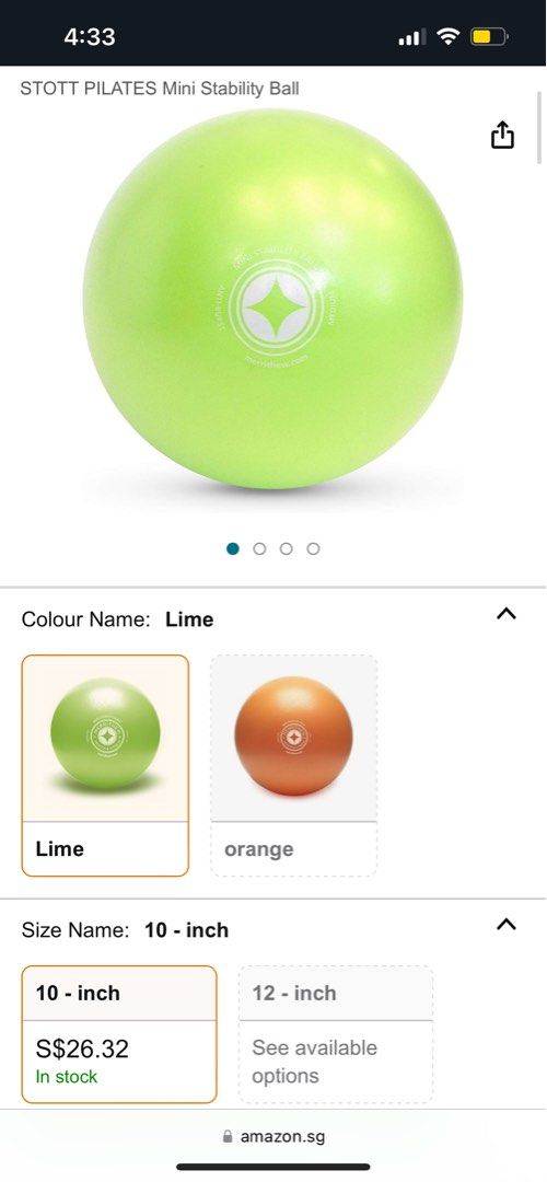 Stott pilates sales mini stability ball