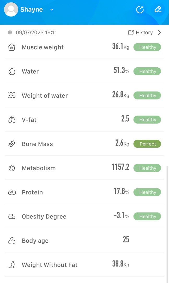 Body fat weighing scale with USB charge, Health & Nutrition, Health