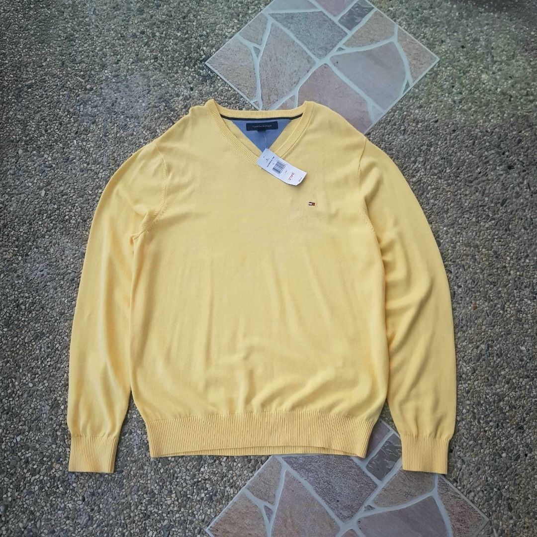 Yellow tommy hilfiger sweater shop