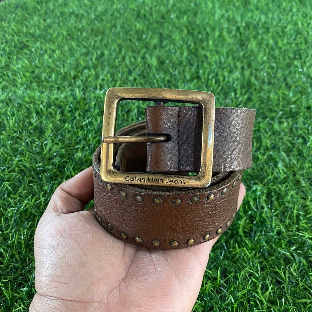 Calvin klein genuine leather belt deals