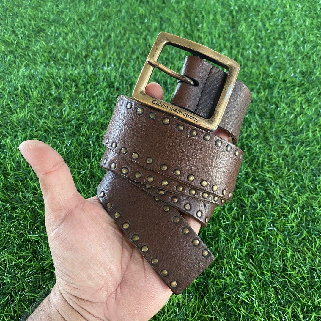 Calvin klein genuine leather belt online